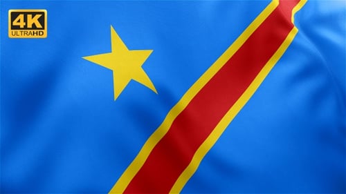 Democratic Republic of Congo Flag Waving Animation