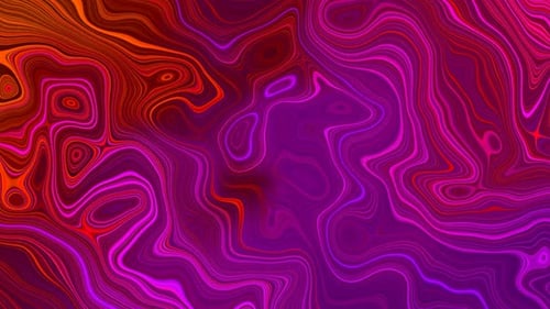 Abstract Fluid Pink and Orange Wavy Lines Motion Background