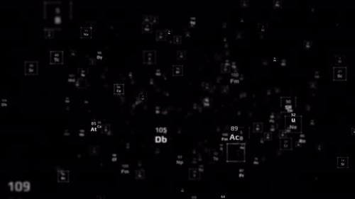 Chemical Elements Background - 4k, Alpha, Loop