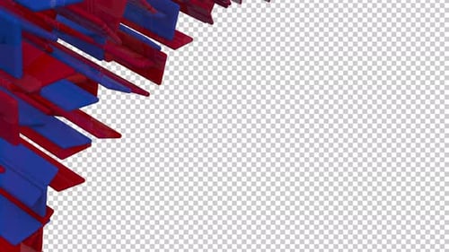 Blue And Red Broadcast Transition 4K