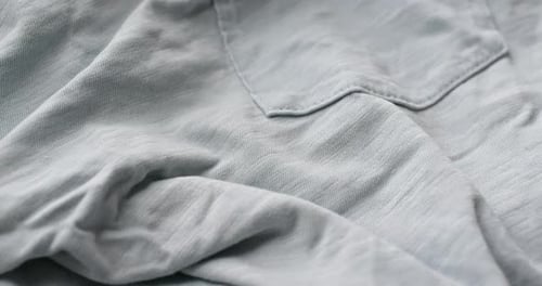 Close Up of Grey Fabric With Pocket