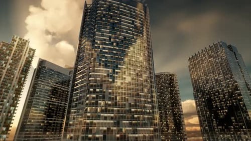Skyscrapers or Modern Buildings in the City