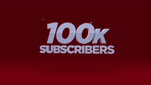 3D YouTube 100K Subscribers Milestone Celebration