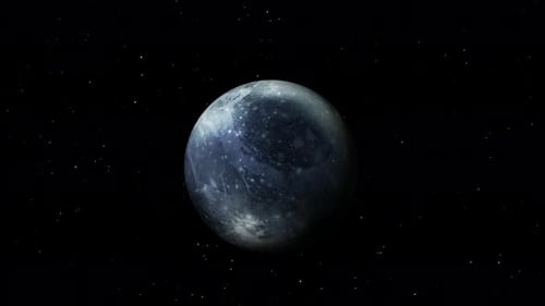 Realistic Pluto Slowly Rotated Zoom Out