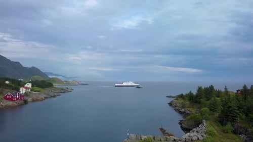 Sea Ferry in the Norwegian Sea