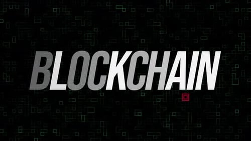 Digital Glitch Blockchain Text Title Reveal