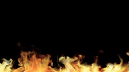 Animated Realistic Fire Flames Bottom Border Overlay
