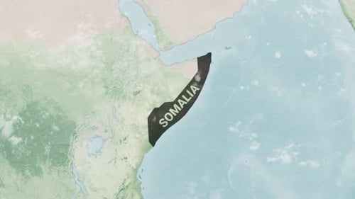 Rotating Earth and Zoom to Highlight Somalia Map