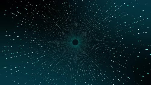 Abstract Digital Tunnel of Light Points Animation Background