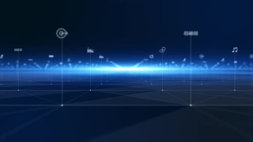 Futuristic Global Technology Network Background Animation