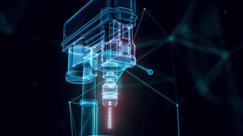 Perceuse à colonne industrielle Hologram Close Up Hd