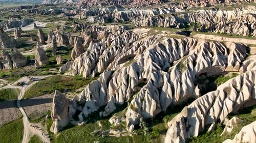 Awesome aerial view of Goreme 4 K Turkey Cappadocia