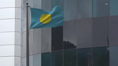 Palau-Flaggen-Hintergrund 4K