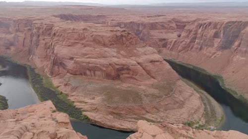Aerial view of the Horseshoe Bend in Arizona