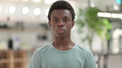 Young Adult Close Up Portrait Indoors