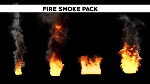 Realistic Animated Fire and Smoke Effects Pack