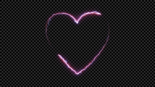 Set of Looping Electric Neon Light Shapes