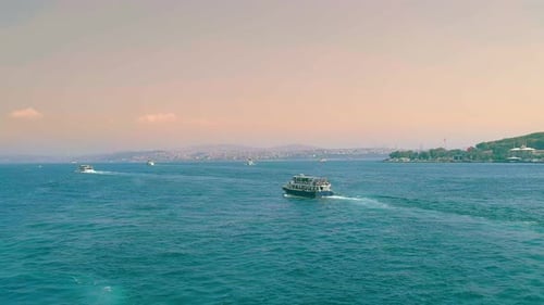 Boats Sailing on a Blue Ocean