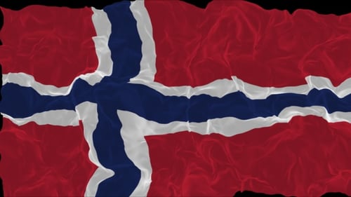 Flagge Bouvetinsel verwandelt sich in Rauch. Staatliche Schwächung, Konzept einer Krise, Alphakanal