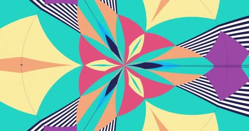 Vibrant Abstract Geometric Kaleidoscope Background Animation