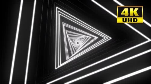 Pack de boucles VJ pour tunnel triangle néon 4k
