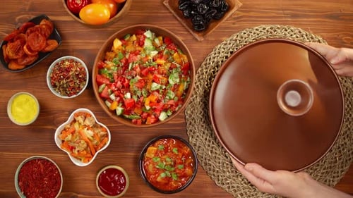 Moroccan Cuisine Top View