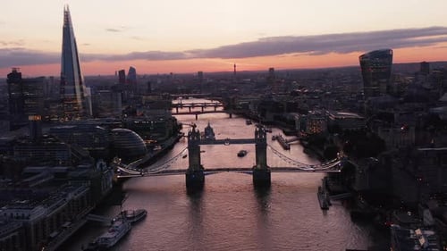 Backwards Fly Above River Thames