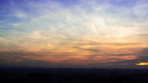 Time lapse landscape sunset sunrise and twilight cloudy sky on morning and evening