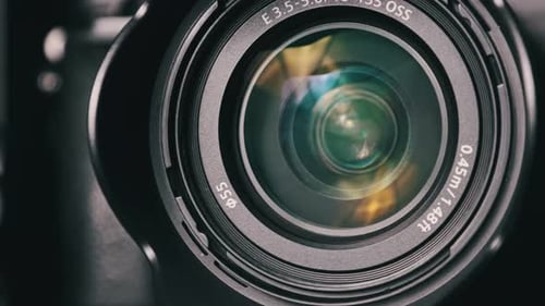 Camera Lens Close Up Zooming In