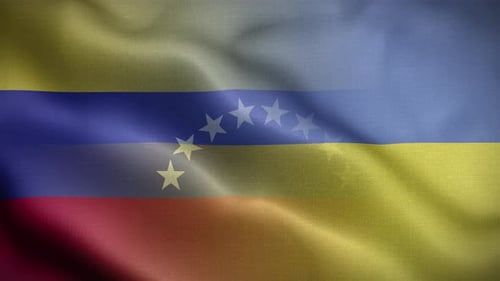 Realistic Waving Flag of Venezuela Animation Loop