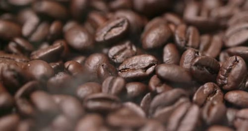 Close-up of Roasted Coffee Beans