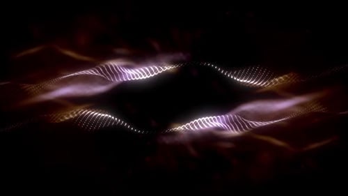 Abstract Glowing Digital Waves Particle Background