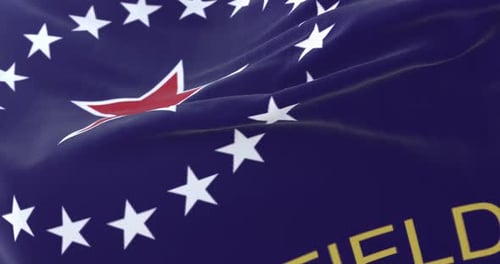 Animated Modern Flag Waving with Star Pattern