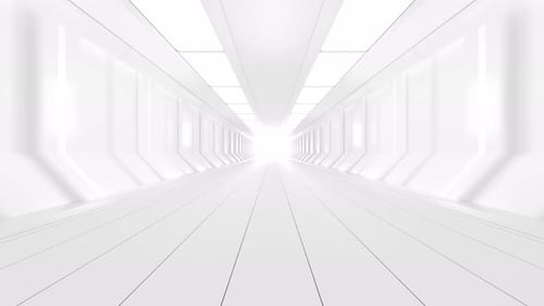 Weißer Science-Fiction-Tunnel