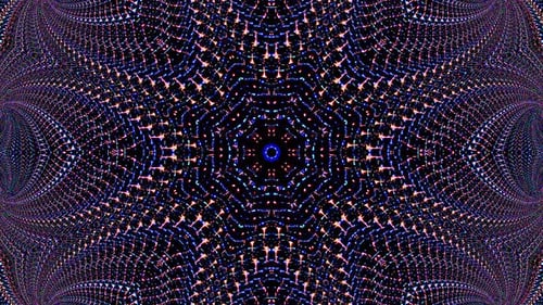 Abstract Glowing Geometric Kaleidoscope Pattern Loop