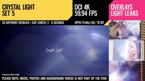 Cinematic Light Leaks and Lens Flares Overlays