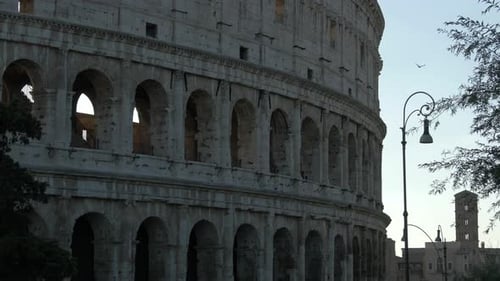 Rome's Colosseum Arches and Architectural Detail