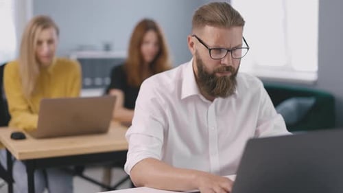 Confident Man Having Office Work