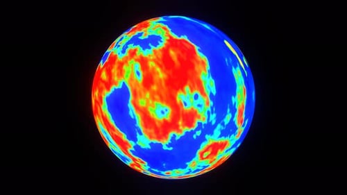 Rotating Abstract Scientific Data Sphere Animation