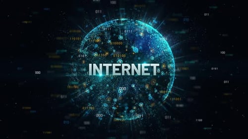 Интернет цифровой глобус Земля 4K