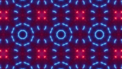 Blinking Red and Blue Led Vj Light Kaleidoscope Loop 4K 14