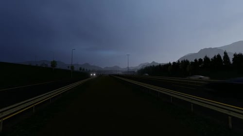 3-Lane Highway Traffic