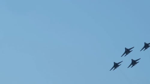 Piloter un groupe d'avions militaires dans le ciel