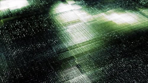 Futuristic Digital Grid Network with Flowing Data Stream