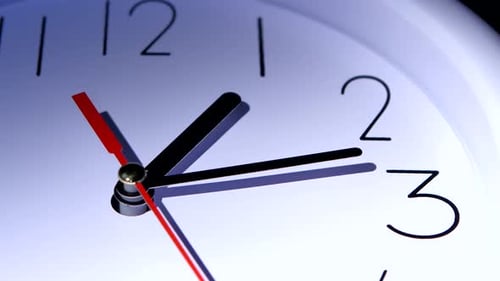 Vector White Office Clock on White Background