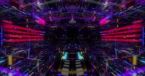 Seamless loop of abstract futuristic technological background