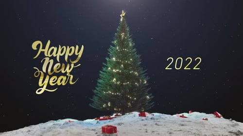 Happy New Year Festive Christmas Tree Opener