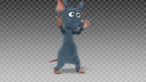 Cute Cartoon Mouse 3D Character Dancing Loop
