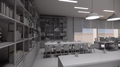 Interior Empty Modern Loft Office open space modern office