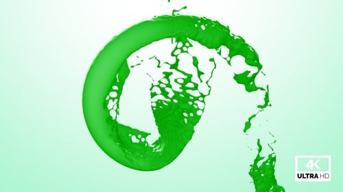 Vortex Splash Of Green Paint V8